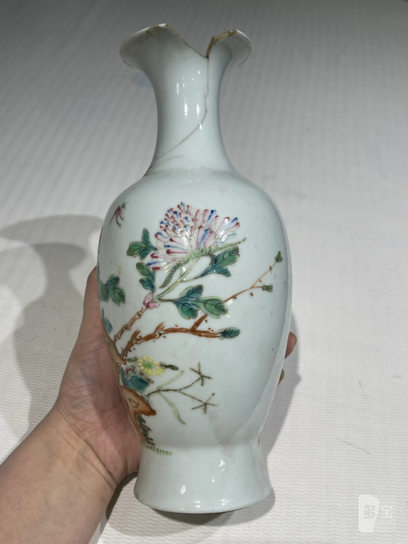 清代 粉彩花鸟纹瓶一组二十一件 - 图59